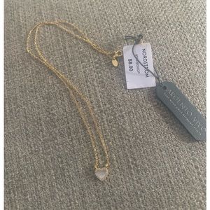 Gold and Mother of Pearl Heart Necklace